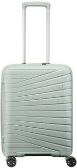 The Vibe 4-wiel Handbagage Trolley 55 cm - 38 liter - 55x40x20 cm - groen hardcase koffer lichtgewicht koffer - H 55 x B 40 x D 20 cm