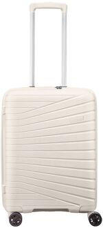 The Vibe 4-wiel Handbagage Trolley 55 cm - 38 liter - 55x40x20 cm - wit hardcase koffer lichtgewicht koffer - H 55 x B 40 x D 20 cm