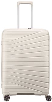 The Vibe 4-wiel Trolley 65 cm - Uitbreidbaar 72/83 liter - 65.5x44.5x28.5 cm - wit hardcase koffer lichtgewicht koffer pilotenkoffer rugzak - H 65.5 x B 44.5 x D 28.5 cm