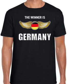 The winner is Germany / Duitsland t-shirt zwart voor heren S
