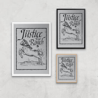 The Witcher Justice For Roach Giclee Art Print - A2 - White Frame Meerdere kleuren