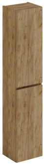 Thebalux Hoge kast 165x35x29 2x dichte deur 1x greeplijst Hout in kleur meubel links draaiend t.b.v. Type 1/3/5/9 7TY35027RY Rusty