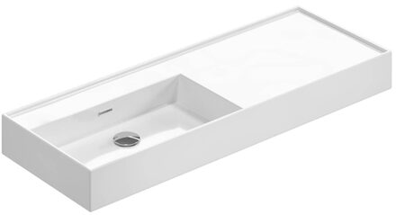 Thebalux twenty 2.0 Wastafel - 120cm - keramiek - kom links - zonder kraangat - wit glans 3TW121187