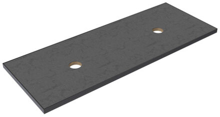 Thebalux Type wastafelblad 120x46cm frame mat zwart Keramiek Dark Grey 2TY120077D Dark Grey (Grijs)