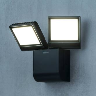 Theben LED buiten wandlamp theLeda S17-100L, zwart, 2-lamps