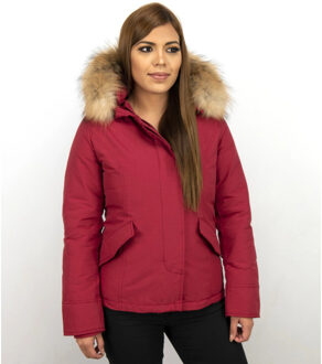 TheBrand Donsjas Thebrand  Korte Winterjas Bontkraag