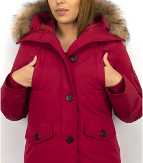 TheBrand Donsjas Thebrand  Winterjassen Winterjas Canada Kort Bontkraag