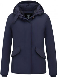 TheBrand Korte jas met capuchon - maat L Blauw