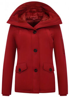 TheBrand Winterjas getailleerd met capuchon Rood - S