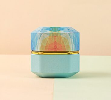 Thee Blikjes Achthoekige Kaars Bloem Thee Blikjes Draagbare Universele Keuken Thee Doos Blikken Snoep Blikjes Thee Blikjes Opslag doos blauw