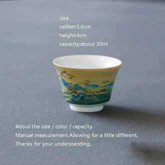 Thee Cup 30 Ml Luxe Keramische Cup Chinese Porseleinen Kopjes Kung Fu Theekopje Master Thee Kom Theewaar Drinkware Container Craft decor