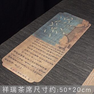 Thee Handdoek Absorberende Zen Chinese Stijl Vintage Thee Art Thee Doek Thee Mat Kung Fu Thee Set Theeceremonie Gebruiksvoorwerpen thee Servet B-20X50cm