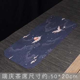 Thee Handdoek Absorberende Zen Chinese Stijl Vintage Thee Art Thee Doek Thee Mat Kung Fu Thee Set Theeceremonie Gebruiksvoorwerpen thee Servet D-20X50cm