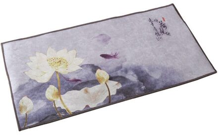 Thee Handdoek Zen Geschilderd Fluwelen Absorberende Thee Doek Kleine Thee Mat Theepot Hittebestendige Mat Thee Art Theeceremonie Accessoires lotus