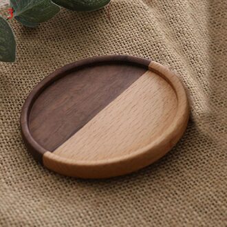 Thee Koffie Beker Pad Placemats Decor Walnoot Houten Onderzetters Duurzaam Hittebestendige Vierkante Ronde Drink Mat 1 Pc Kom Theepot 3