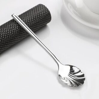 Thee Koffie Lepel Roestvrij Staal voor Bar Party Thuis Ijs Dessert Lepel Servies Leuke Shell Lepel Mini