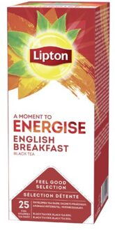 Thee lipton energise english breakfast 25stuks