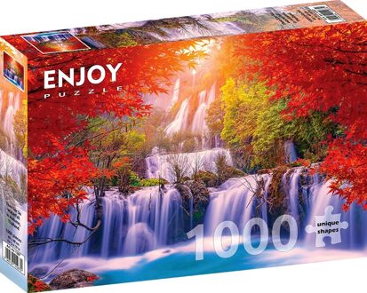 Thee Lor Su Waterfall in Autumn, Thailand Puzzel (1000 stukjes)