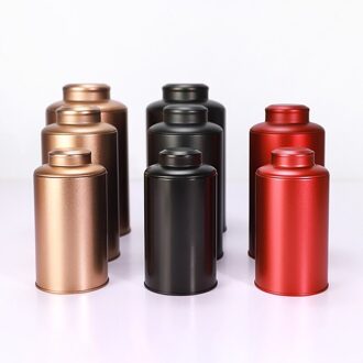 Thee Opbergdoos Frosted Cilindrische Pure Kleur Thee Container Koffie Suiker Spice Opslag Potten S / Goud