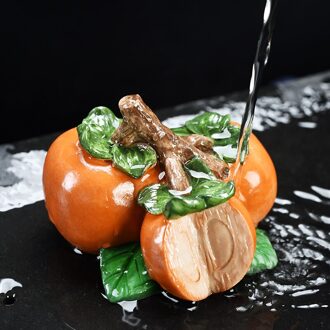 Thee Set Hars Kleur Veranderende Fruit Persimmon Thee Huisdier Theewaar Accessoire Kung Fu Theeceremonie Huishouden Kantoor Decoratieve CC234BZ