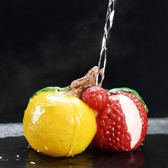 Thee Set Hars Kleur Veranderende Fruit Persimmon Thee Huisdier Theewaar Accessoire Kung Fu Theeceremonie Huishouden Kantoor Decoratieve CC235BZ