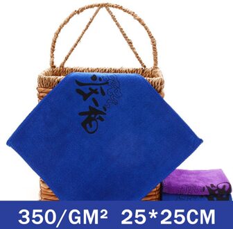 Thee Tafel Vaatdoek Sterke Absorberende 3 Kleuren Versieren Printing Keuken Gereedschap 1Pcs Microfiber Theedoeken donker blauw 25x25cm