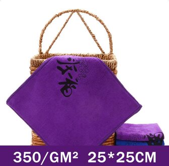 Thee Tafel Vaatdoek Sterke Absorberende 3 Kleuren Versieren Printing Keuken Gereedschap 1Pcs Microfiber Theedoeken donker paars 25x25cm