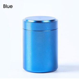 Thee Tin Bus Met Luchtdicht Deksel Aluminium Thee Containers Voor Losse Blad, Koffie, Suiker Blauw