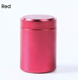 Thee Tin Bus Met Luchtdicht Deksel Aluminium Thee Containers Voor Losse Blad, Koffie, Suiker Rood