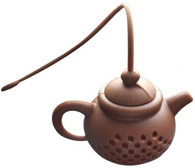 Thee Zetgroep Loose Tea Leaf Zeef Herbal Spice Food-Grade Siliconen Filter bruin