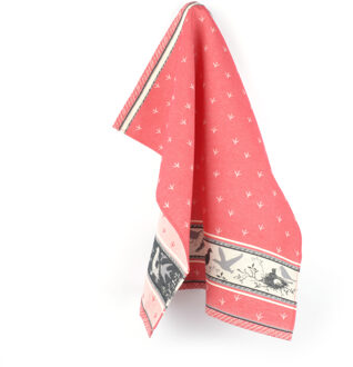 Theedoek Birds Rood - 65x65 cm