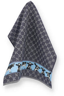 Theedoek Cows Donkerblauw - 65x65 cm