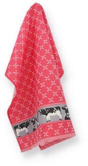 Theedoek Cows Rood - 65×65 cm