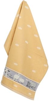 Theedoek Sheep Geel - 65×65 cm