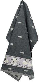 Theedoek Sheep Zwart - 65x65 cm