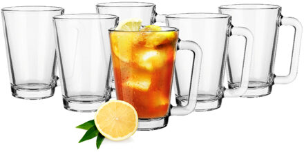 Theeglazen/koffie glazen Toscane - glas - 6x - 250 ml