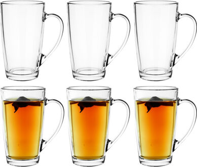 Theeglazen Sheffield - 12x stuks - koffie glazen - transparant glas - 400 ml