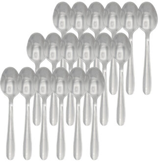 Theelepels - 18x - Zilver - 16 cm - RVS - dessertlepels/koffielepels/ijslepels