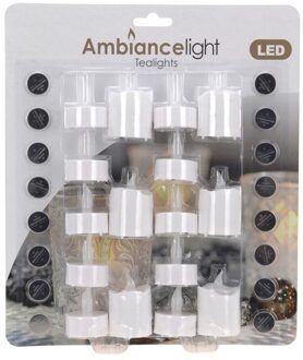 Theelicht met LED, set 16 stuks