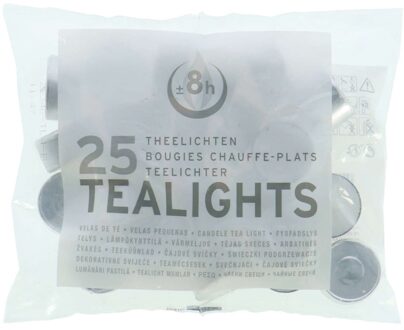 Theelichten 8 uur 25 stuks