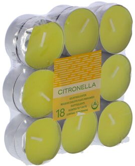 Theelichten citronella 4 uur 18 stuks!