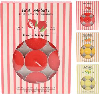 Theelichtenset 12-delig 3 ass. geur verschillende