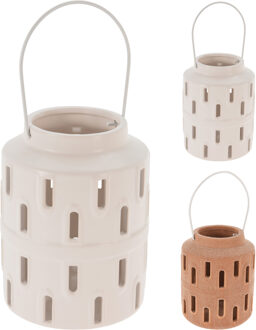 Theelichthouder dolomite Ø10xH13cm verschillende