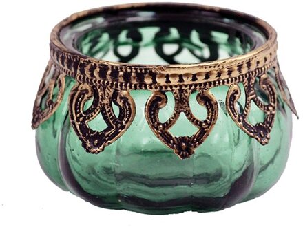 Theelichthouder glas Ø9x6cm