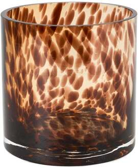 Theelichthouder luipaardprint - ø9.7x10.5 cm