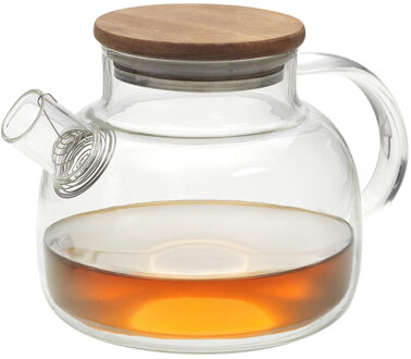 theepot - acacia hout - glas - 900 ml - keuken