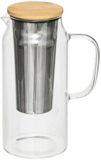 Theepot Indiana - Glas - met theezeef - transparant - 1300 ml - 10 x 21 cm
