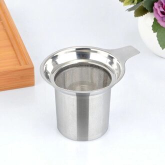 Theepot Thee Bladeren Separator Trechter Ronde Rand Single-Wire Mesh Filter Rvs 2stk