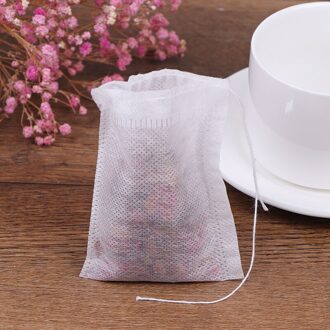 Theezakjes 100 Stks/partij Lege Geurende Koord Pouch Zak 7*9Cm Seal Filter Kok Herb Spice Losse Koffie zakjes Gereedschap