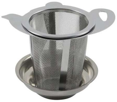 Theezeef - rvs - draadgaas - hoog model - theezakjeshouder - losse thee